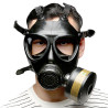 Men Army Masque à gaz BDSM KOMPLET BREATH Noir